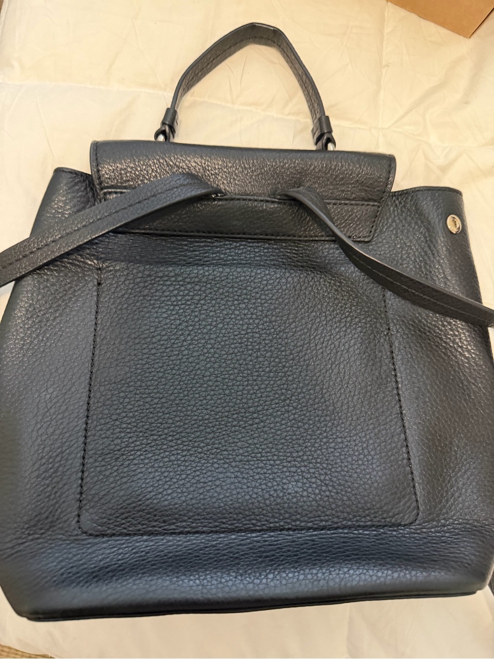 kate spade Black Pebbled Leather Backpack Tote